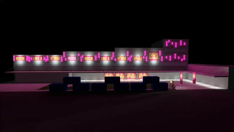 Visualisierung: Fassade des Depot 1 bei Nacht